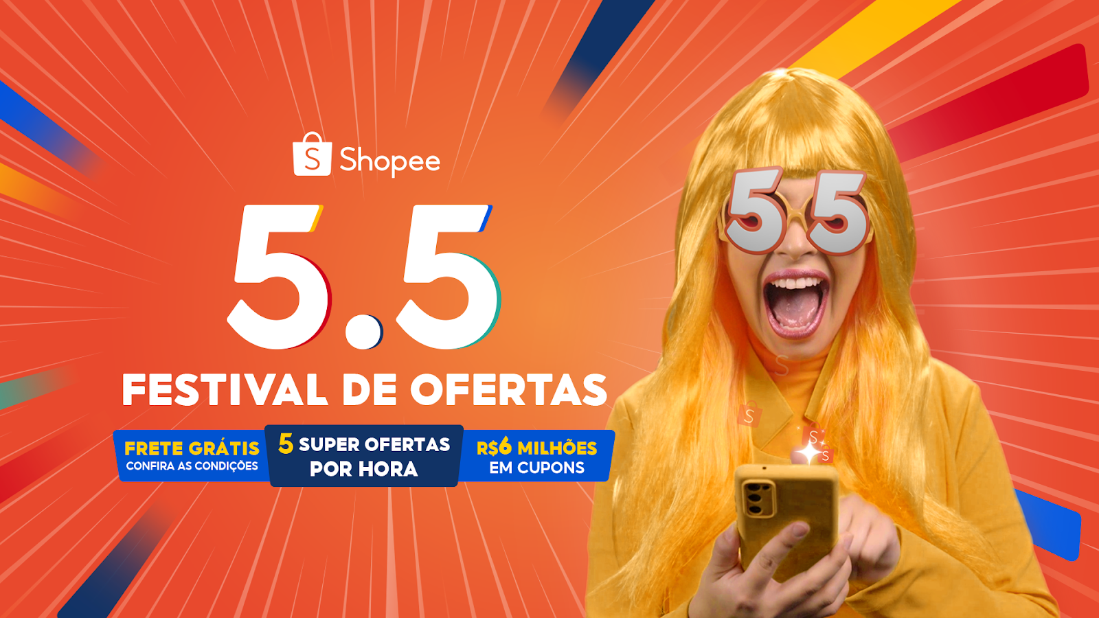 Shopee: Festival de Ofertas 5.5 distribui R$ 6 milhões em cupons