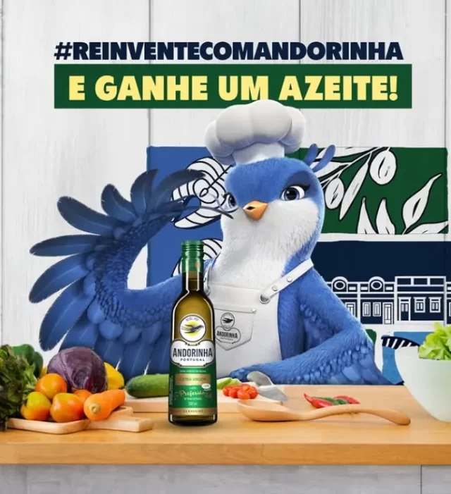 A ação de marketing digital do Azeite Andorinha incentiva o compartilhamento de receitas pelo Instagram.