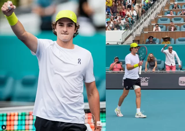 Os brasileiros estão torcendo em peso por João Fonseca no Miami Open.